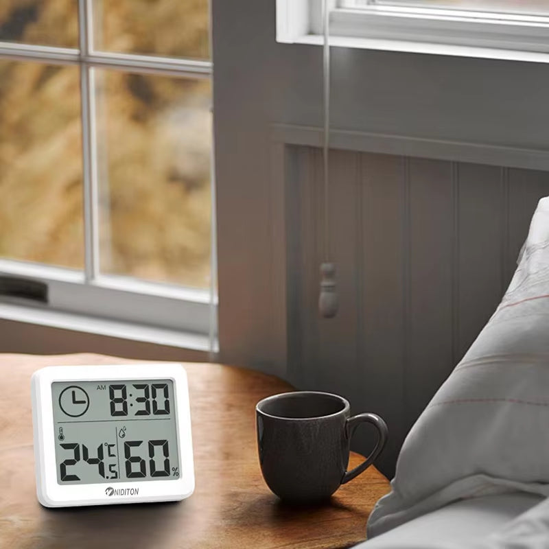 Digital Clock Desk Clock with Temperature Humidity Wall Clocks for Home Kitchen Office Desk Decorations