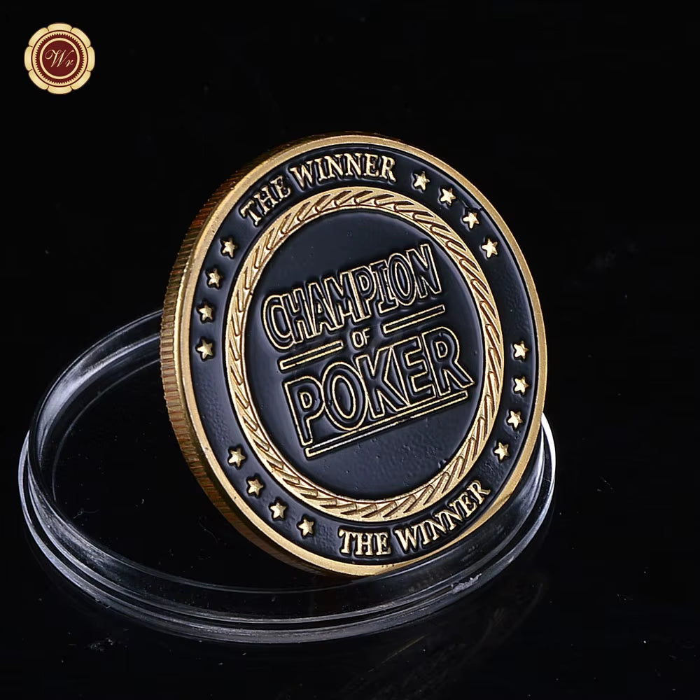 Metal Poker Card Guard Protector Poker Cards Metal Souvenir Chips Casino Dealer Coin Poker Game Hold'Em Accessories Lucky Item