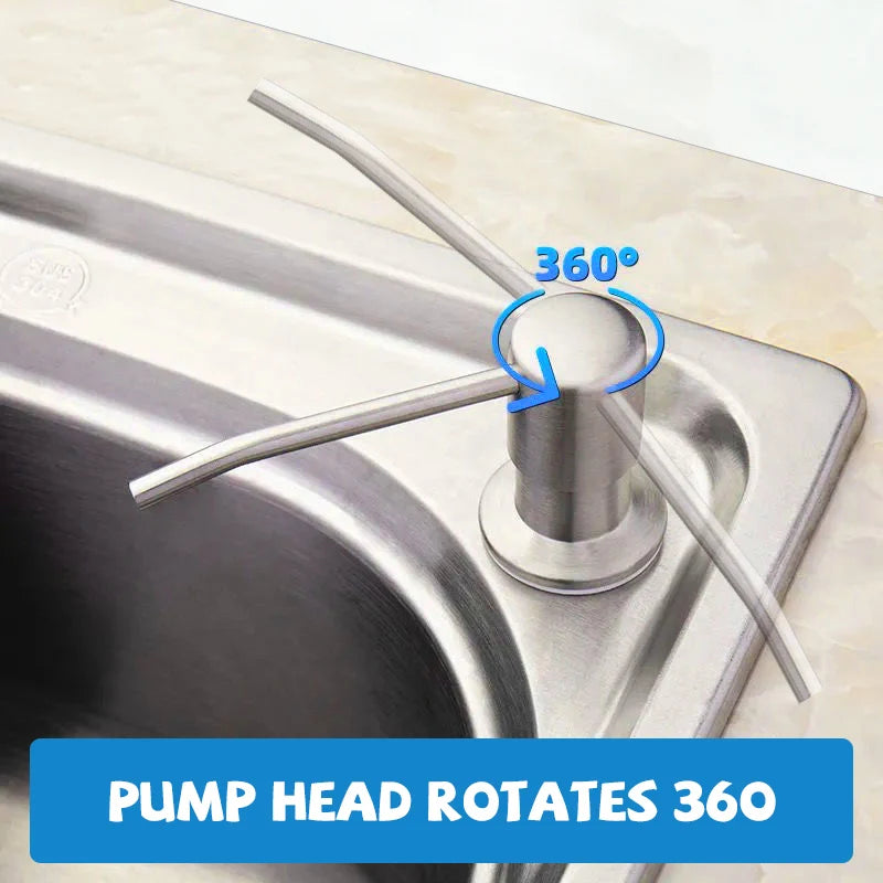 2PCS Stainless Steel Liquid Soap Dispenser Pump Kitchen Sink Hand Pressure Liquid Dispenser Kitchen Hardware Accessories