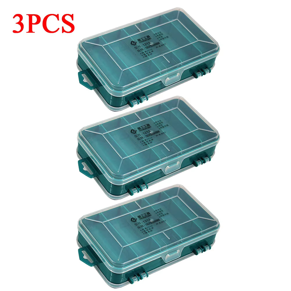 Double-Side Hardware Organizer Box Multifunctional Plastic Tool Organizer Compartment for Nuts Bolts Screws Nails Small Hardware