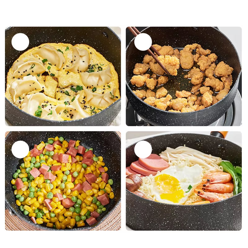 Multifunctional Snow Pot Non-Stick Pan Kitchen Utensils Stainless Steel Milk Pot Kitchen Practical Cookware Saucepan