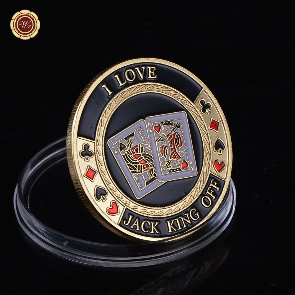 Metal Poker Card Guard Protector Poker Cards Metal Souvenir Chips Casino Dealer Coin Poker Game Hold'Em Accessories Lucky Item
