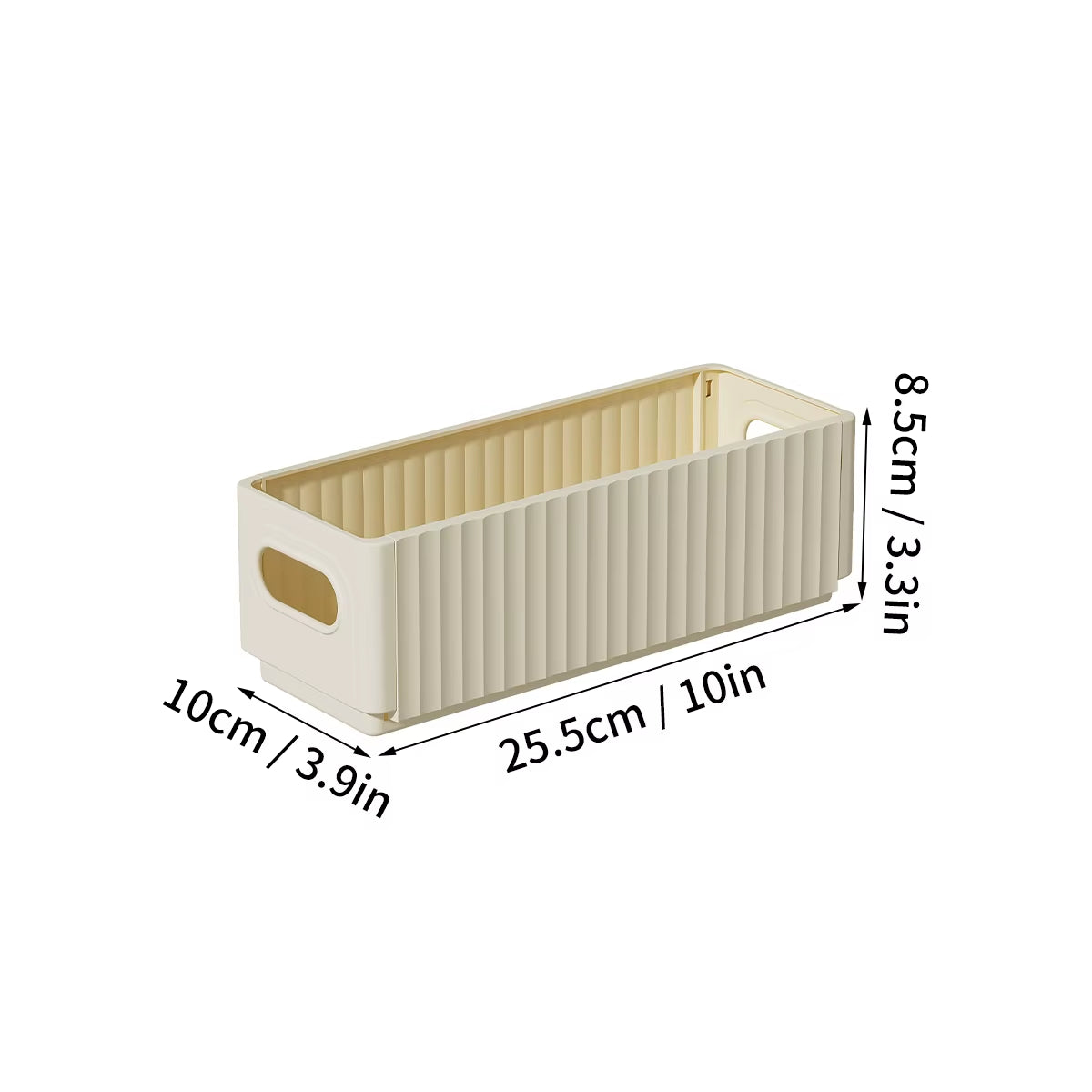 Foldable Cabinet Storage Organization Pull-Out Plastic Storage Box with Handle Large Capacity Storage Case Kitchen Organizer 