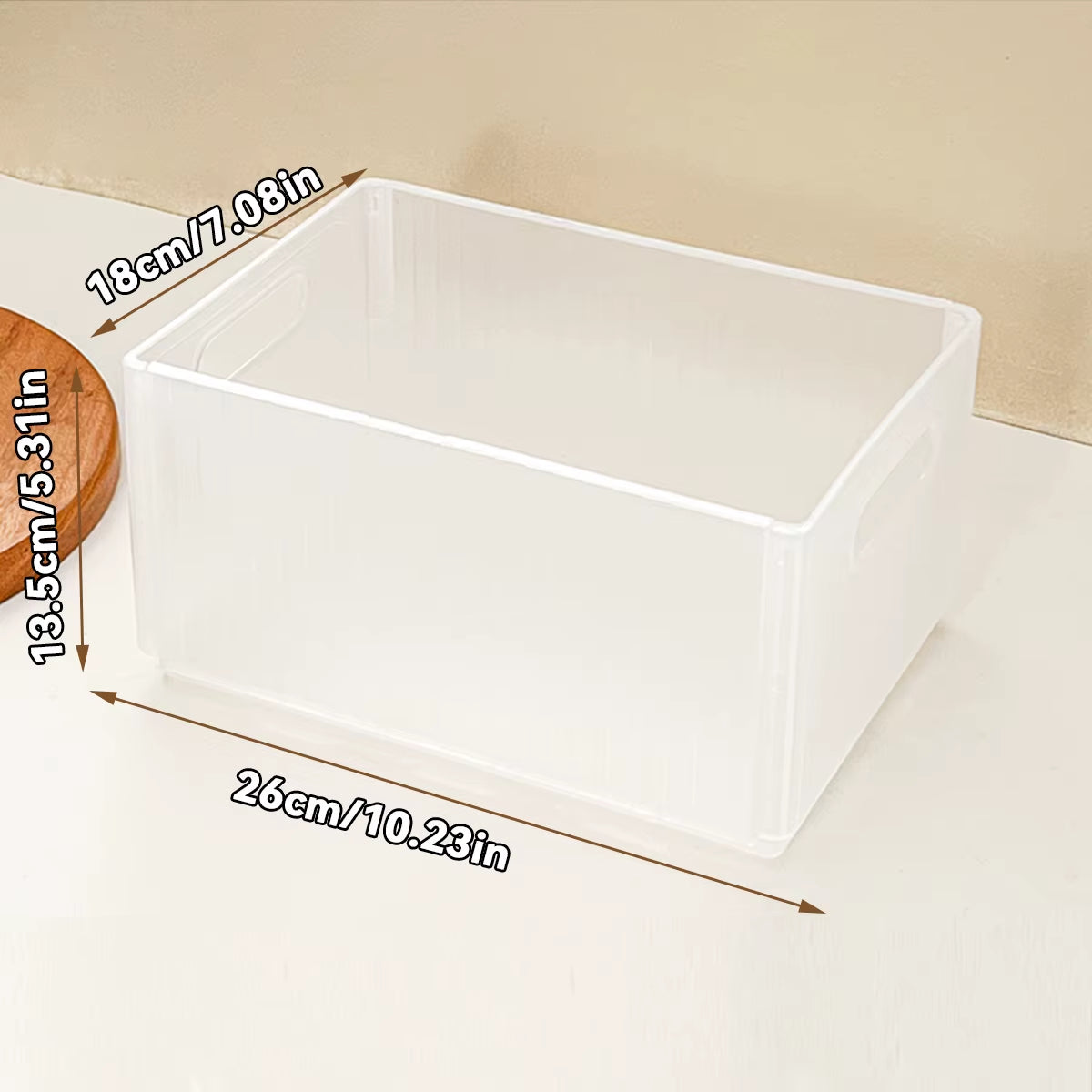 Foldable Cabinet Storage Organization Pull-Out Plastic Storage Box with Handle Large Capacity Storage Case Kitchen Organizer 