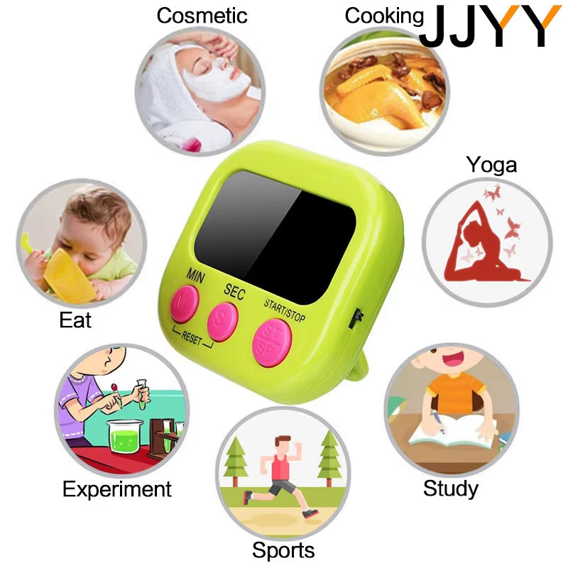 LCD Digital Kitchen Timer Magnetic Cooking Large Count down up Clear Loud Alarm Home Kitchen Accessories