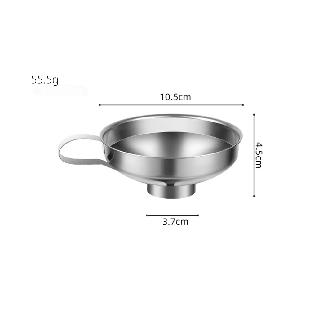 Stainless Steel Wide Mouth Funnel Canning Funnel Cup Jam Salad Dressing Hopper Filter for Jar Canned Filteroil Wine Water Spices