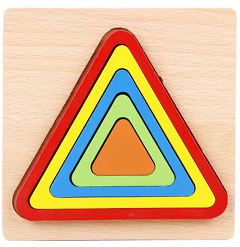 Stacking Puzzle Game Blocks Educational Toy for Kids Montessori Wooden Shape Sorting Puzzle Sensory Toys Developmental 1 2 3 4 Y