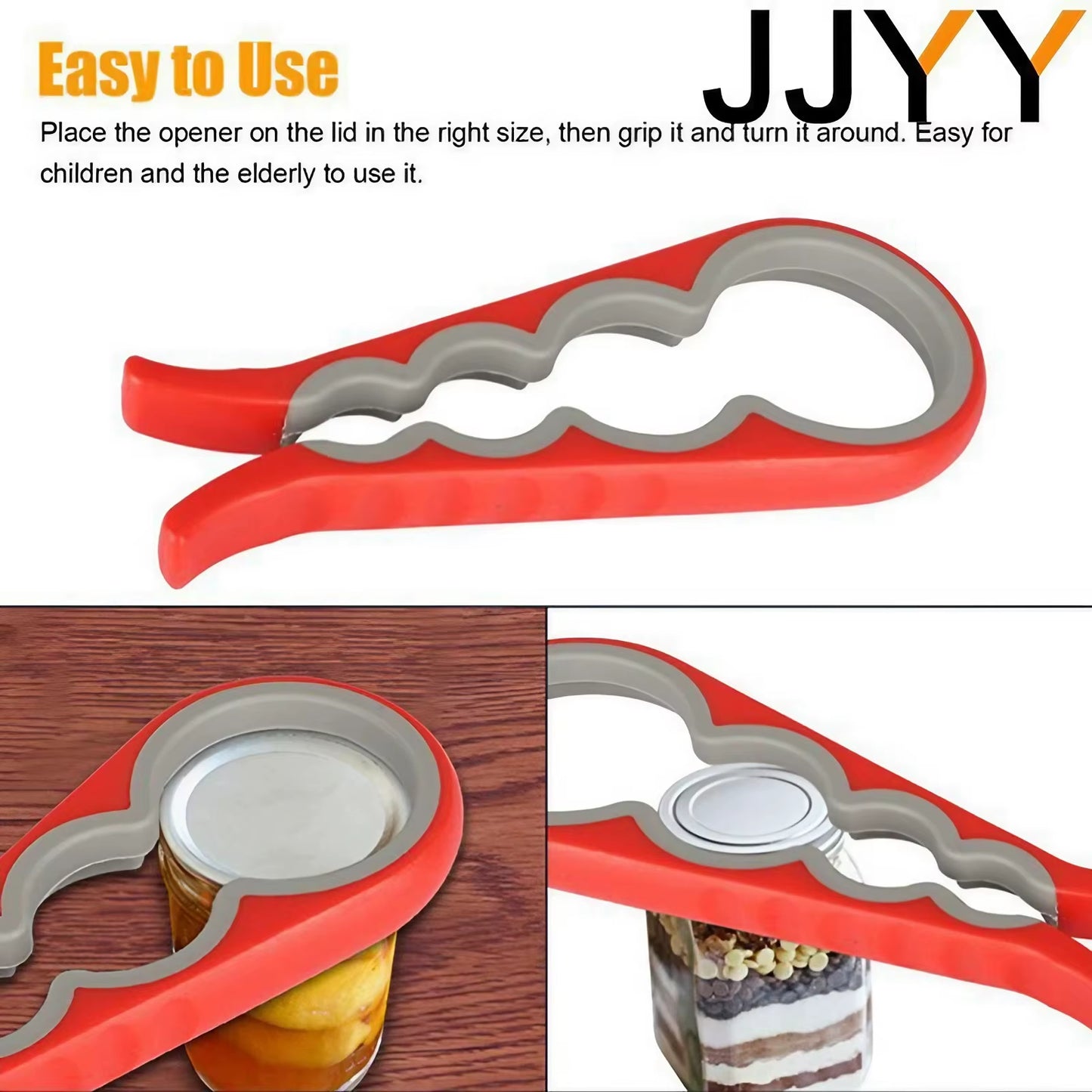 JJYY Multi-Functional Home Kitchen Can Opener Non-Slip Twist Bottle Opener Lid Opening Tool Kitchen Supplies