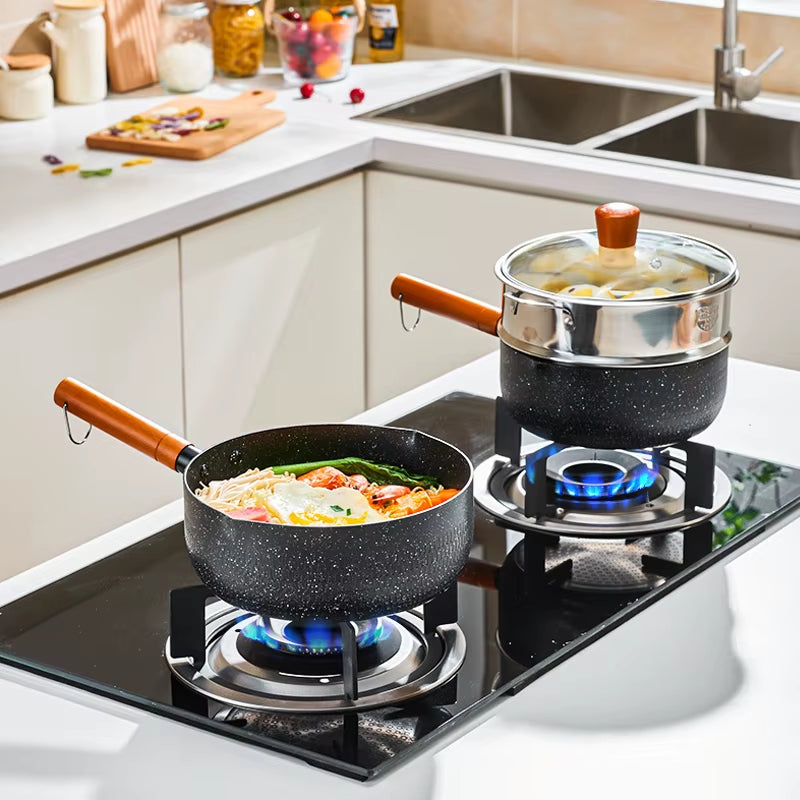 Multifunctional Snow Pot Non-Stick Pan Kitchen Utensils Stainless Steel Milk Pot Kitchen Practical Cookware Saucepan