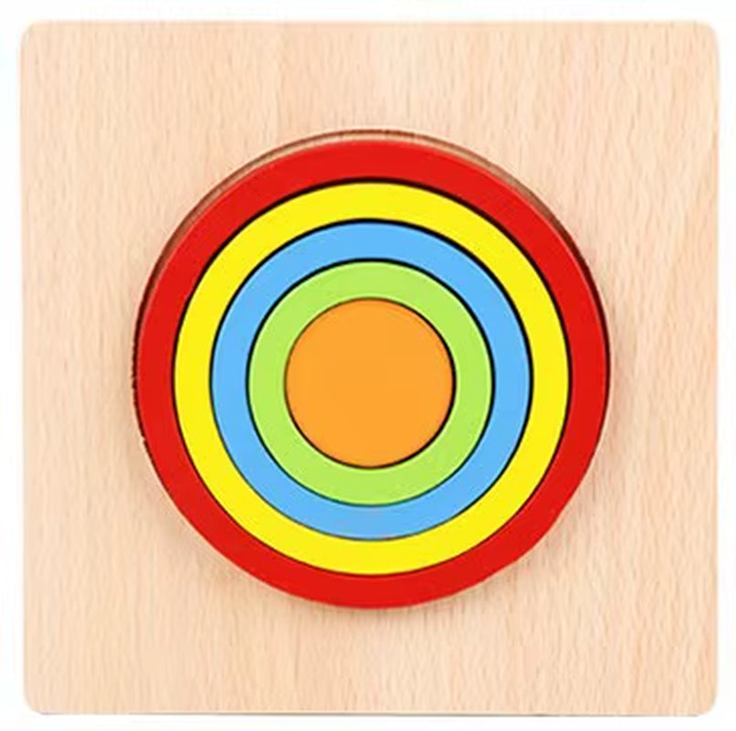 Stacking Puzzle Game Blocks Educational Toy for Kids Montessori Wooden Shape Sorting Puzzle Sensory Toys Developmental 1 2 3 4 Y