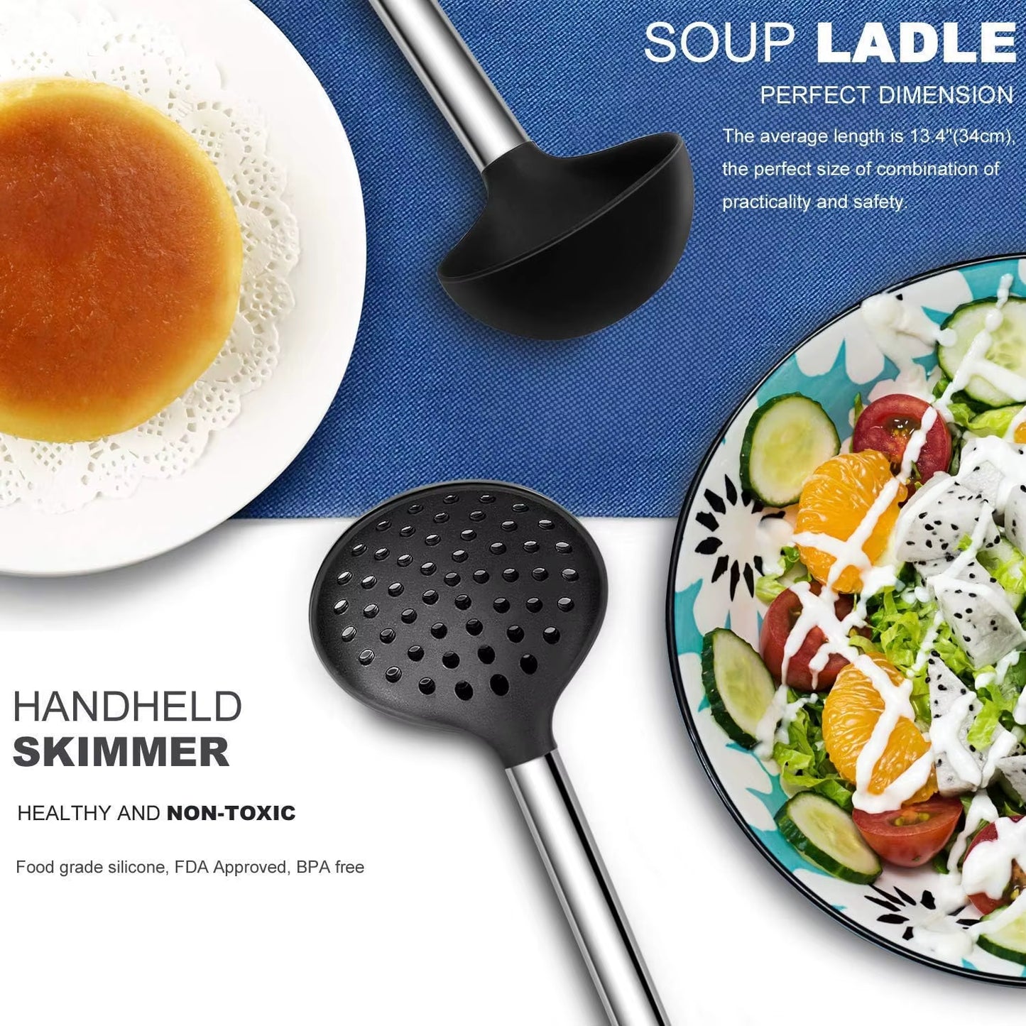 Kitchen Utensil Set-Silicone Cooking Utensils-33 Kitchen Gadgets & Spoons for Nonstick Cookware