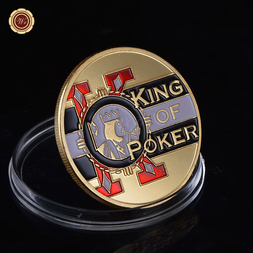 Metal Poker Card Guard Protector Poker Cards Metal Souvenir Chips Casino Dealer Coin Poker Game Hold'Em Accessories Lucky Item