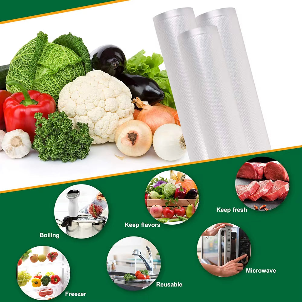 Sous Vide Roll Bags for Vacuum Packing Machine Packaging Food Storage Vacuum Bags for Vacuum Sealer Length Is 300CM