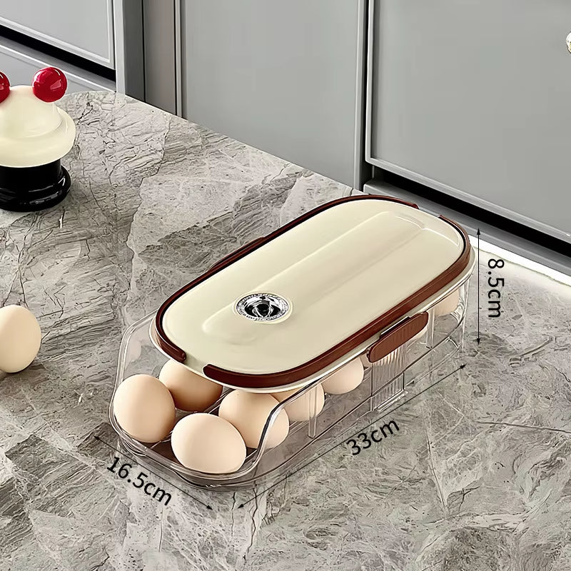 Large-Capacity Automatic Rolling Egg Organizer Home Kitchen Special Preservation Egg Holder