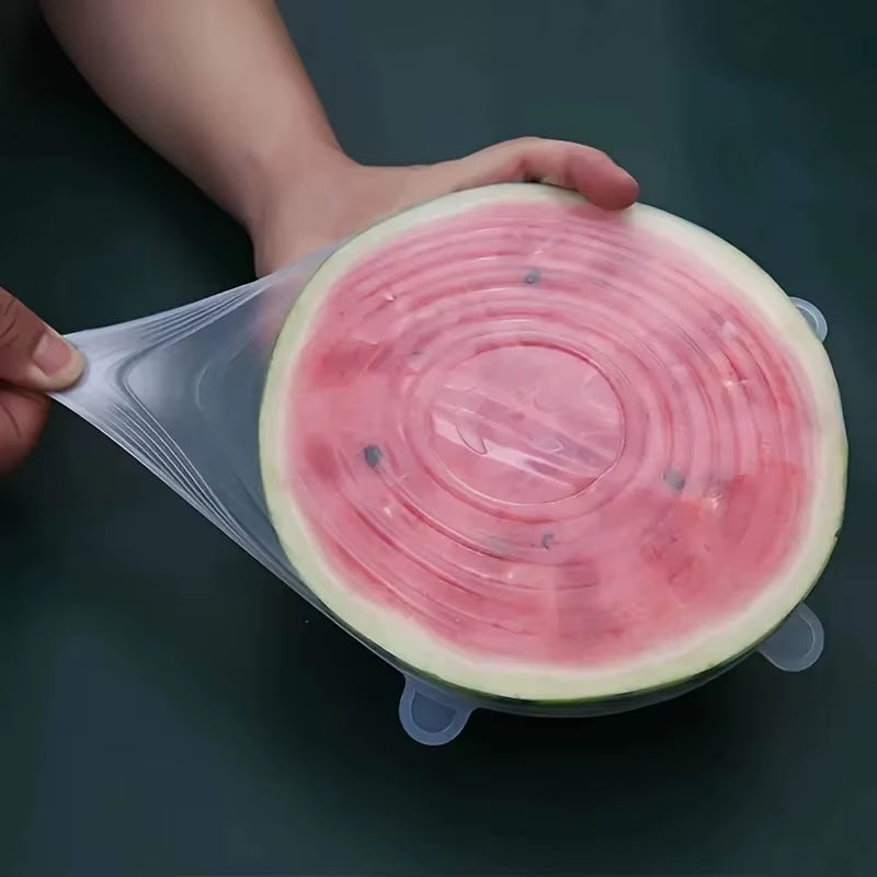 6Pcs/Set Silicone Stretch Lids, Reusable Durable Food Storage Lids for Bowls, Silicone Lids