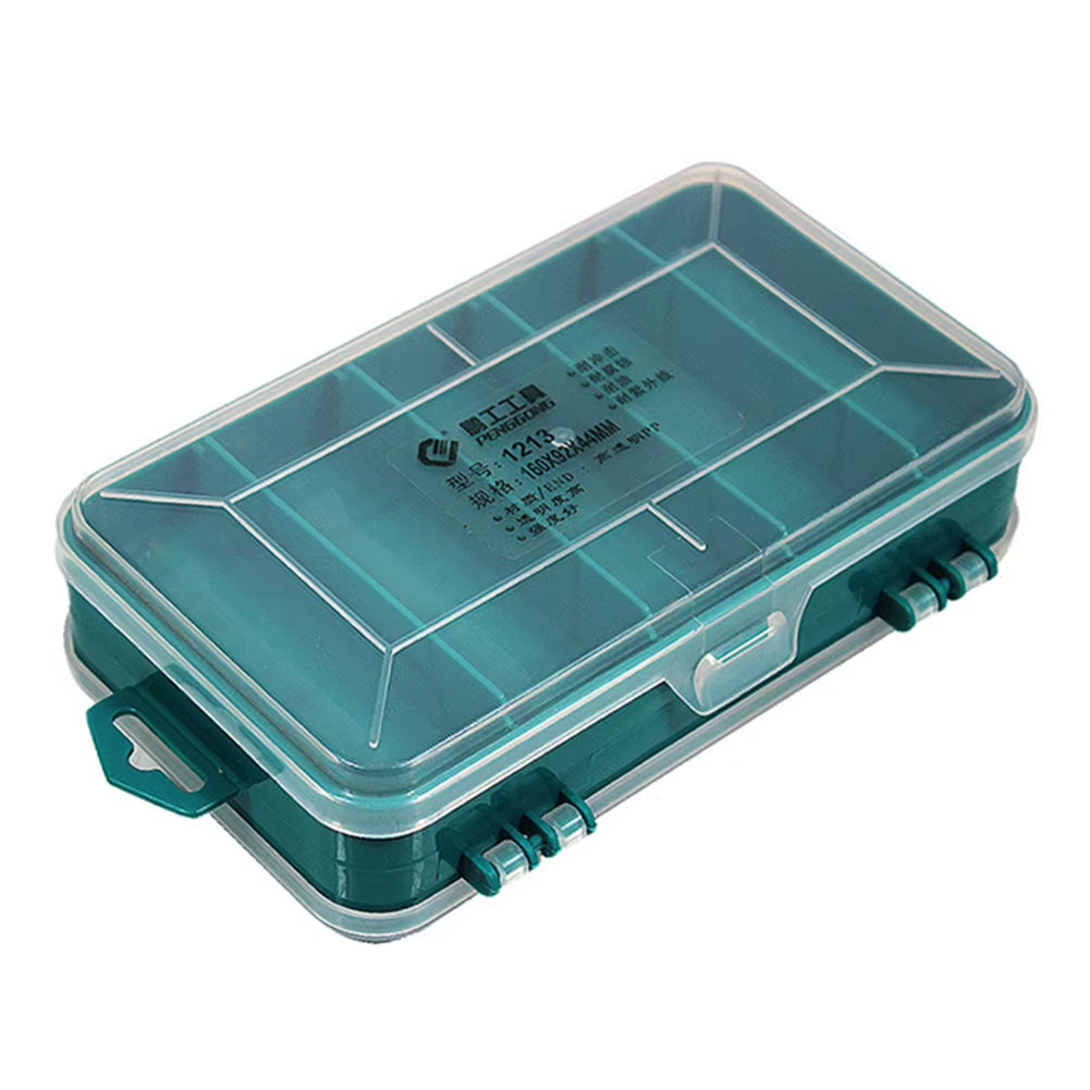 Double-Side Hardware Organizer Box Multifunctional Plastic Tool Organizer Compartment for Nuts Bolts Screws Nails Small Hardware