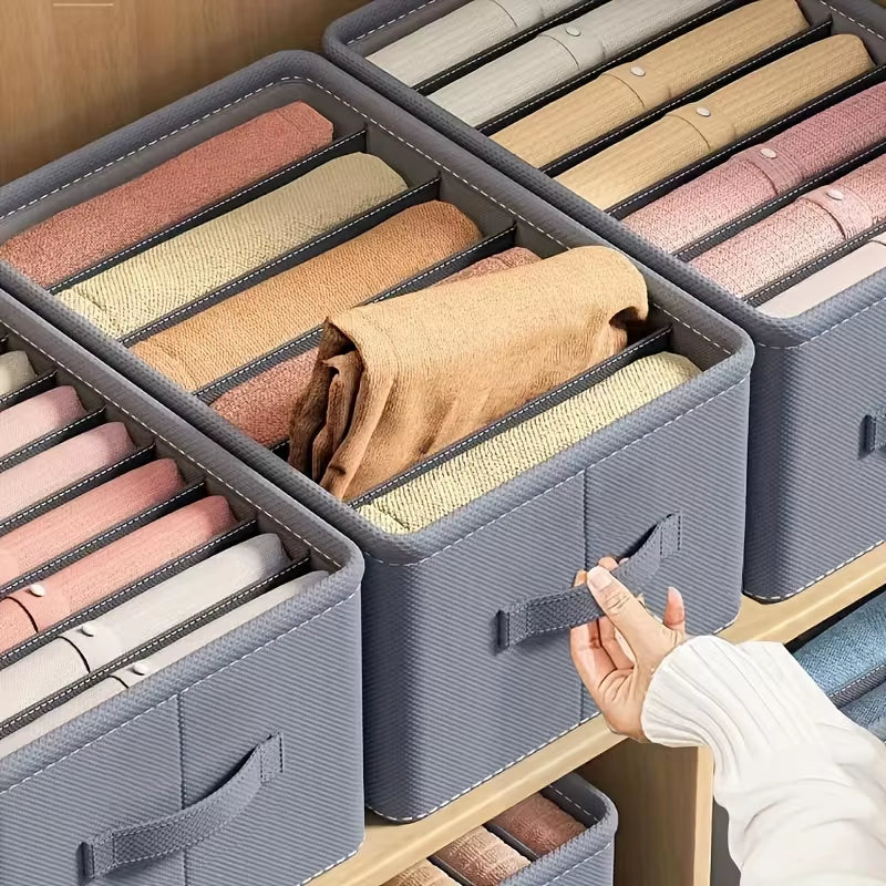 1Pc 6/7/9 Grids Clothes Storage Box Shirt Storage Box Compartment Storage Box Closet Organizer Home Storage Organization