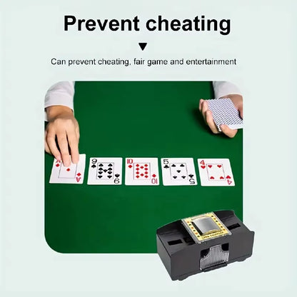 Automatic Poker Card Shuffler Board Games Battery Operated Playing Cards for Shuffle 2 Deck Automatic Hand Crank Home Card Games