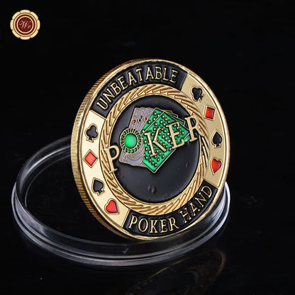 Metal Poker Card Guard Protector Poker Cards Metal Souvenir Chips Casino Dealer Coin Poker Game Hold'Em Accessories Lucky Item