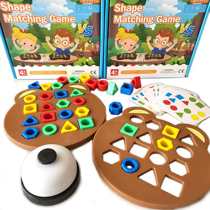 Children Matching Puzzle Toys Colors Geometric Shape Jigsaw Board Games Early Educational Interaction Toys for Kids Battle Games