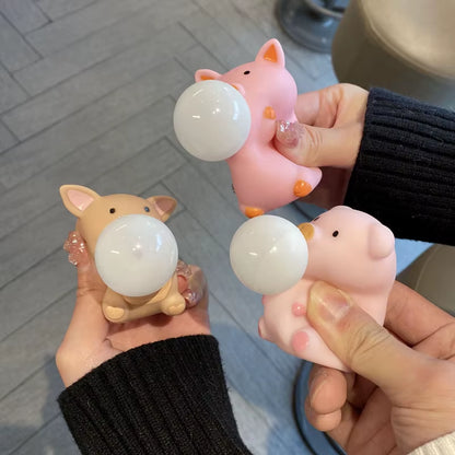 Fidget Toys Cute Pig Squishy Toys Piggy Squeeze Toys Cute Pigman Sensory Stress Toys Stress Relief Toys for Kids and Adults