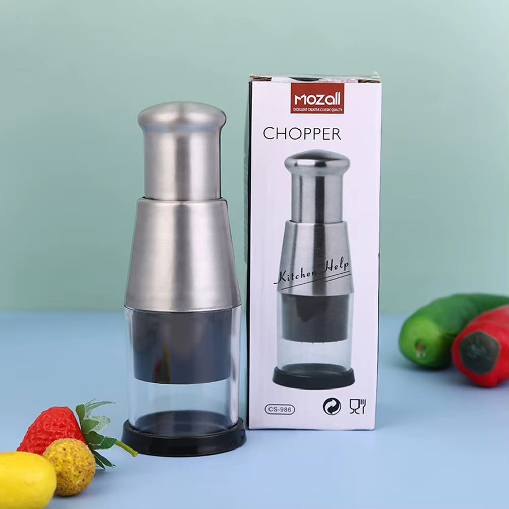 Stainless Steel Manual Hand Chopper Onion Garlic Chopper Kitchen Tools Vegetable Cooking Crusher Home Kitchen Accessories