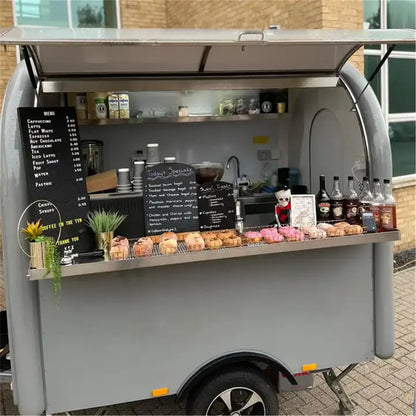 2025 High Quality Outdoor Kitchen Food Trailer with Full Kitchen Stainless Steel Mobile Kitchen Fast Food Truck