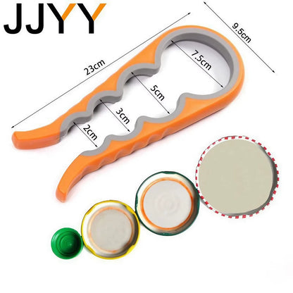 JJYY Multi-Functional Home Kitchen Can Opener Non-Slip Twist Bottle Opener Lid Opening Tool Kitchen Supplies