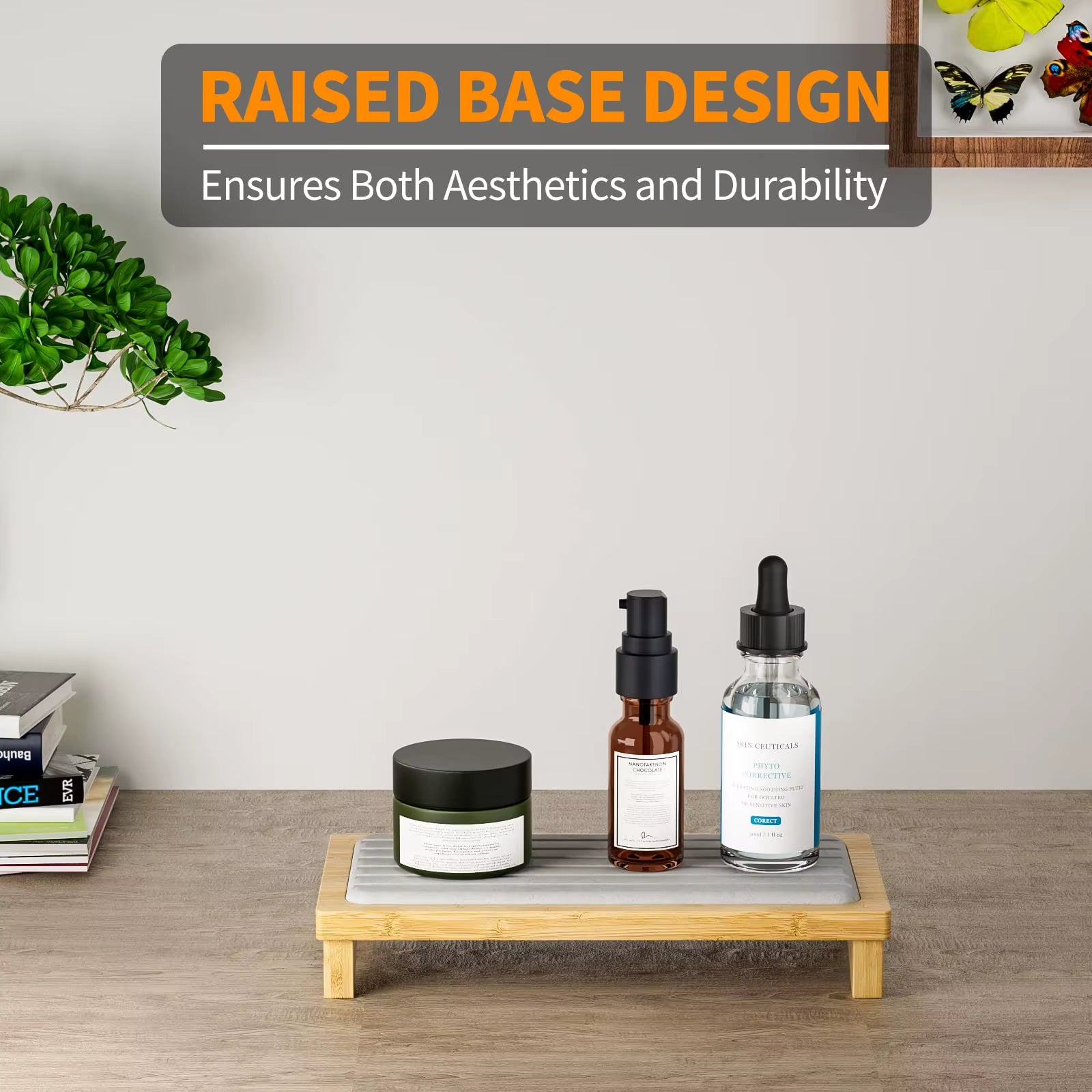 Drying Neat Instant Dry Sink Caddy Organizers Kitchen Sponge Soap Holder Dispenser, Countertop Fast Drying Counter Tray Rack