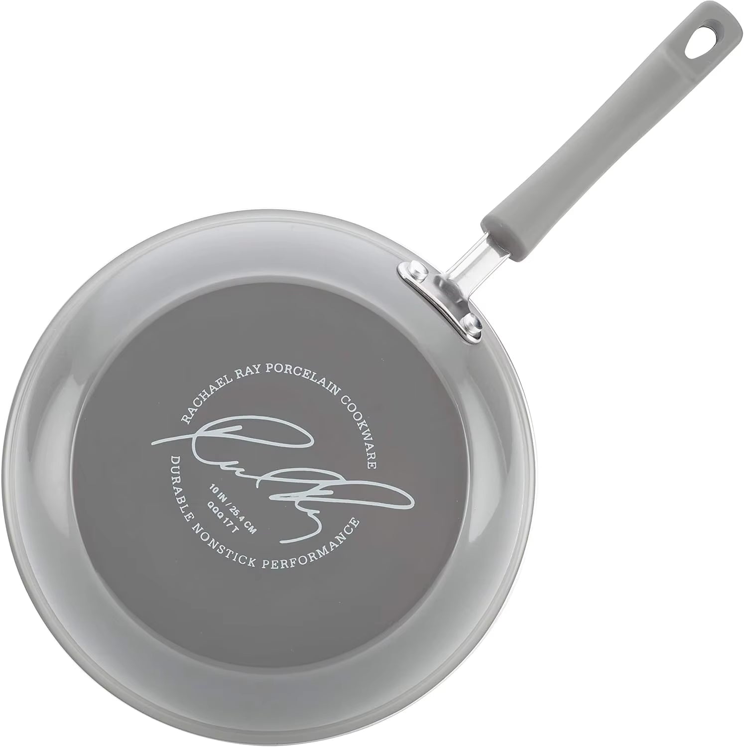 Brights Nonstick Cookware Pots and Pans Set, 14 Piece, Sea Salt Gray