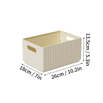 Foldable Cabinet Storage Organization Pull-Out Plastic Storage Box with Handle Large Capacity Storage Case Kitchen Organizer ﻿