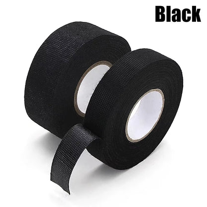 Electrical Tape Heat Resistant Wire Harness Bundle Insulation Auto Wiring Fabric Cloth Wrap Black Waterproof Cable Adhesive Tape