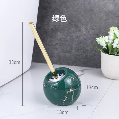Household Cleaning Tool Toilet Brush Ceramic Marble Base Cleaning Brush Holder Bathroom Accessories Cleaning Tool Toilet Brush