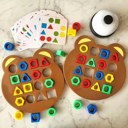 Children Matching Puzzle Toys Colors Geometric Shape Jigsaw Board Games Early Educational Interaction Toys for Kids Battle Games
