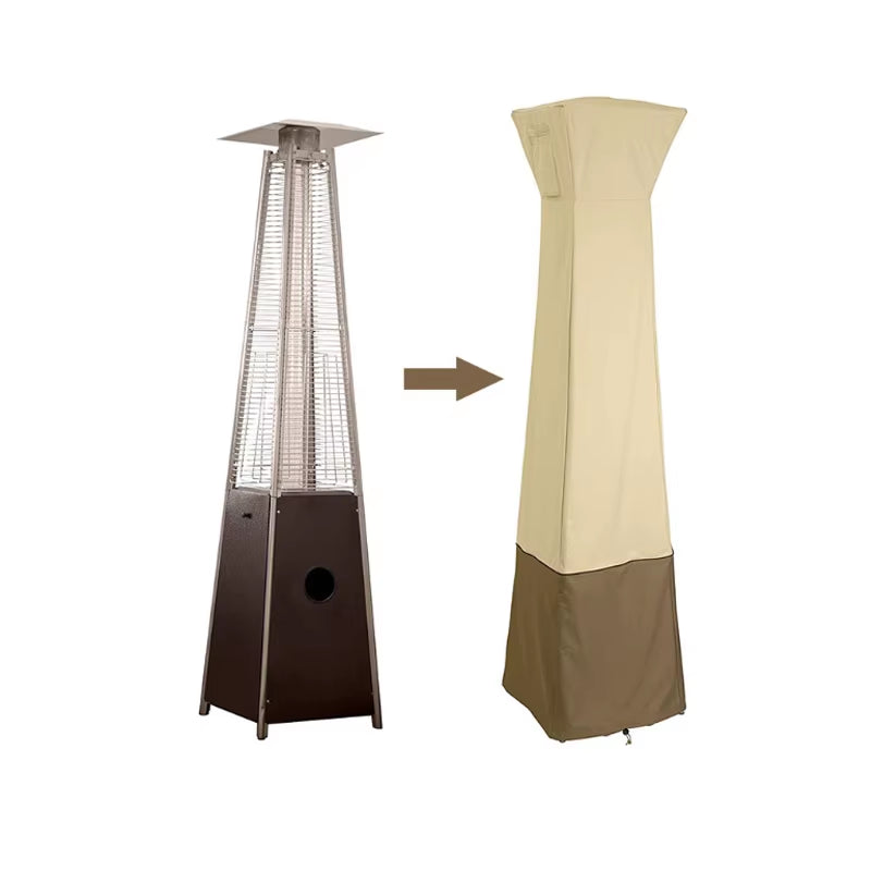 Patio Heater Cover 210D Waterproof Garden Furniture Protector Dustproof Sunscreen Tower Heater Cover Outdoor Furniture Protector