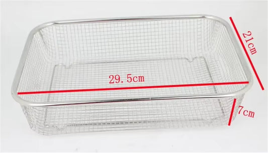 Square Thick Stainless Steel Rectangle Vegetable Fruit Washing Kitchen Utensil Colander Kitchen Sink Wash Basket for the Kitchen
