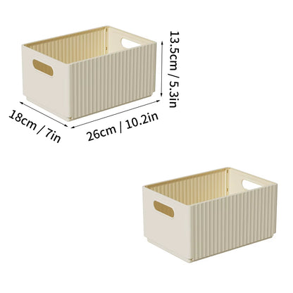 Foldable Cabinet Storage Organization Pull-Out Plastic Storage Box with Handle Large Capacity Storage Case Kitchen Organizer ﻿