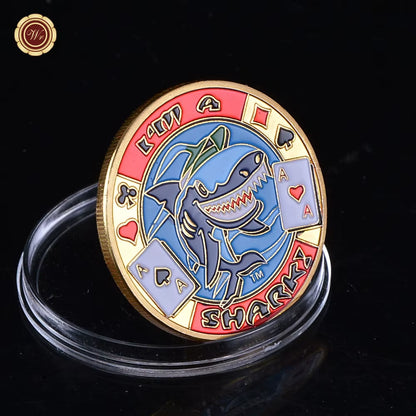 Metal Poker Card Guard Protector Poker Cards Metal Souvenir Chips Casino Dealer Coin Poker Game Hold'Em Accessories Lucky Item