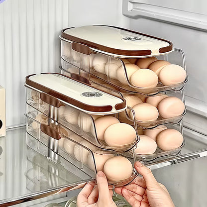 Large-Capacity Automatic Rolling Egg Organizer Home Kitchen Special Preservation Egg Holder