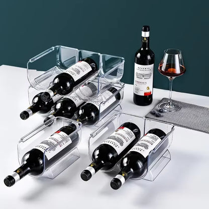 Water Bottle Holder,Kitchen Storage Organization and Storage,Stackable Cup Holder, Suitable for Cabinets, Plastic Refrigerator