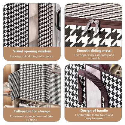 Quilt Storage Box Dustproof Organizers Non-Woven Wardrobe Space Saving Bag House-Moving Bedding Box Travel Storage Organization