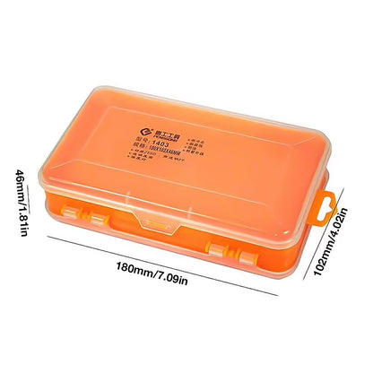 Double-Side Hardware Organizer Box Multifunctional Plastic Tool Organizer Compartment for Nuts Bolts Screws Nails Small Hardware