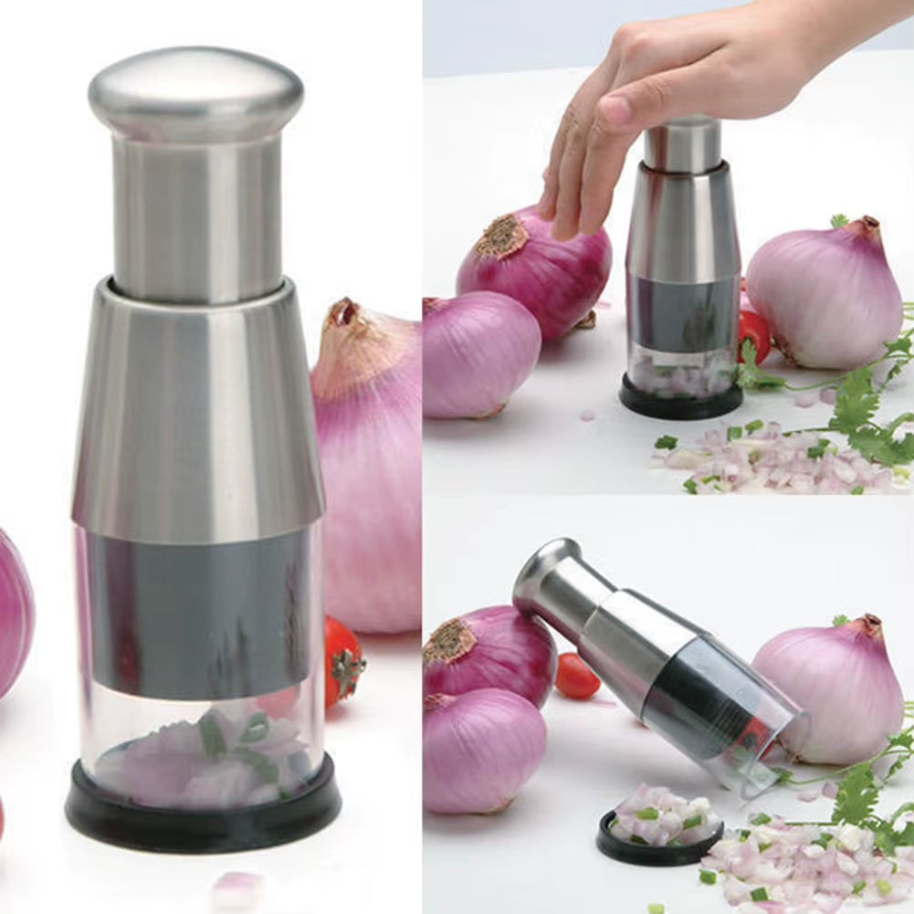 Stainless Steel Manual Hand Chopper Onion Garlic Chopper Kitchen Tools Vegetable Cooking Crusher Home Kitchen Accessories