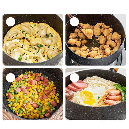 Multifunctional Snow Pot Non-Stick Pan Kitchen Utensils Stainless Steel Milk Pot Kitchen Practical Cookware Saucepan