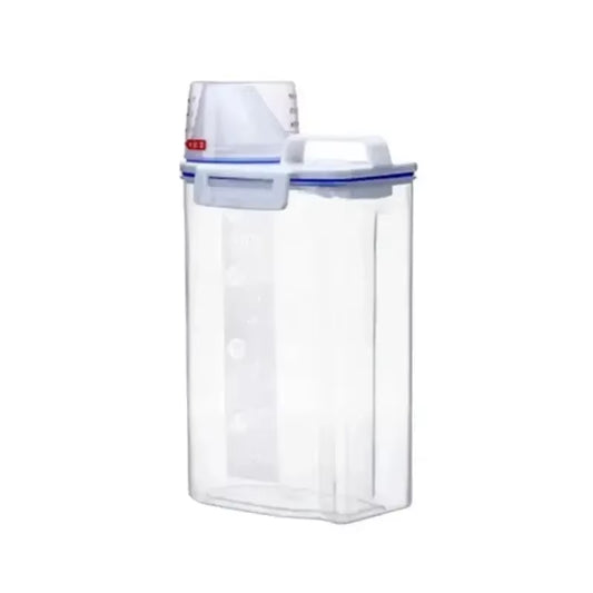 【Hot Sales】1Pc Rice and Grains Food Storage Canister with Measuring Cup, Kitchen Moisture-Proof and Insect-Proof Dust-Proof