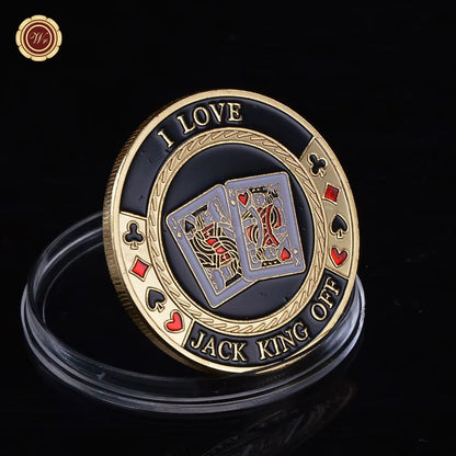 Metal Poker Card Guard Protector Poker Cards Metal Souvenir Chips Casino Dealer Coin Poker Game Hold'Em Accessories Lucky Item
