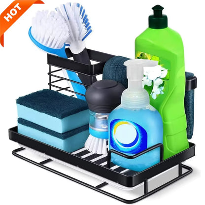 Kitchen Caddy Sink Organizer, Stainless Steel Sink Caddy Sponge Holder for Kitchen Sink,Christmas Gift