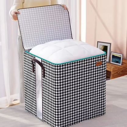 Quilt Storage Box Dustproof Organizers Non-Woven Wardrobe Space Saving Bag House-Moving Bedding Box Travel Storage Organization