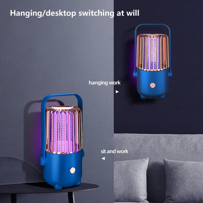 Indoor Mosquito Zapper Trap, 1000V Electric Bug Killer for Home/Kitchen/Restaurant, Usb-Powered Fly & Gnat Catcher with Hanging/Tabletop Design, 20-100㎡ Coverage